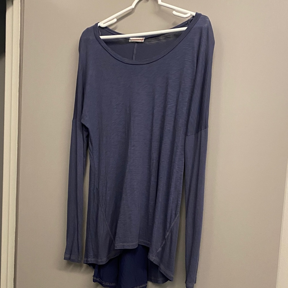 Women's Blue Long Sleeve Top